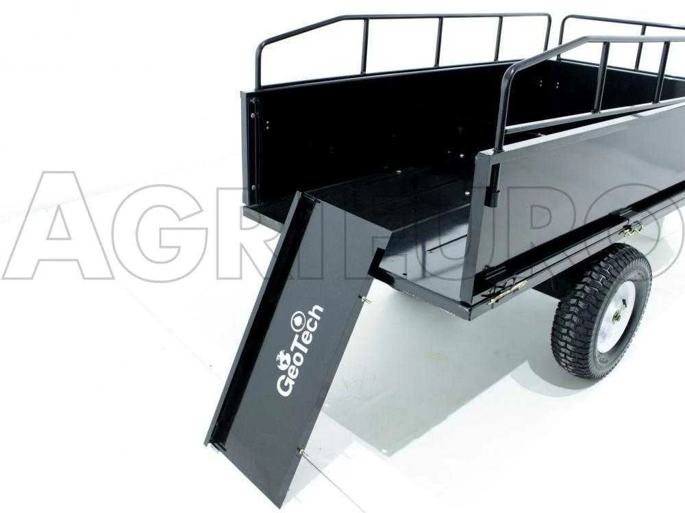 Remorque Basculante Tractée MAXI En Acier Pour Tondeuse Autoportée - Parois Démontables – Image 12