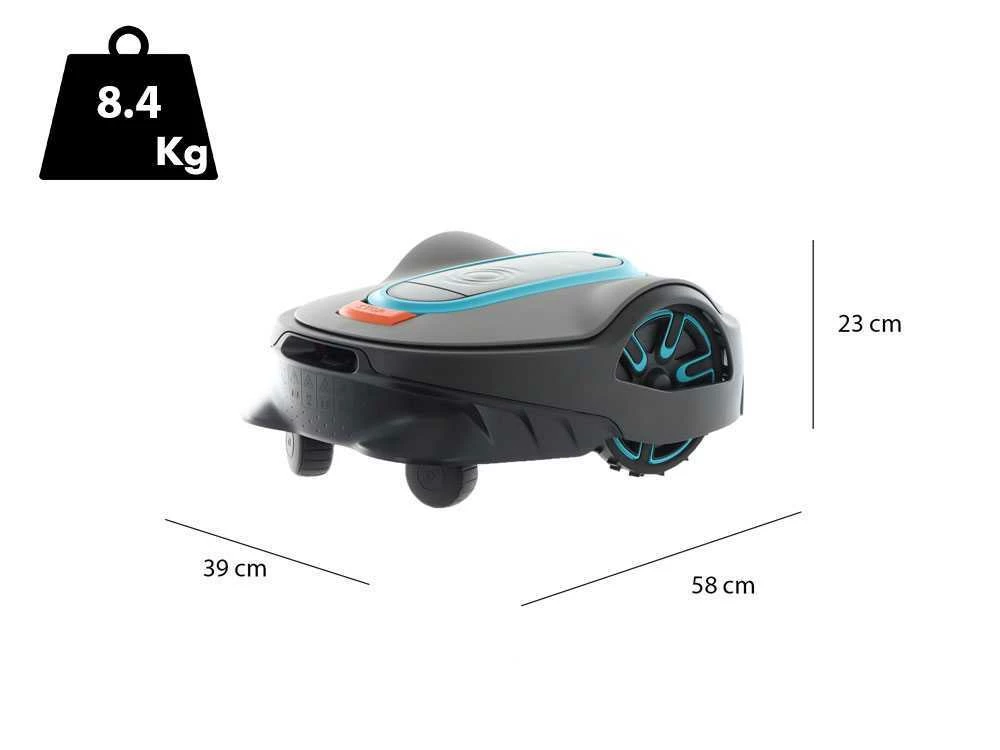 Robot Tondeuse Gardena SILENO Life 1000 Set Smart - Gestion Gardena Smart App - Surface Conseillée 1000 M2