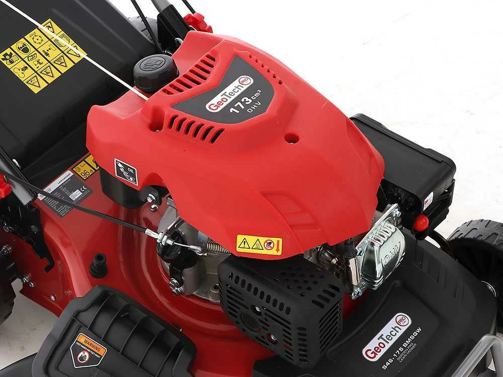 Tondeuse à Gazon Autotractée Thermique GeoTech S46-175 BMSGW Avec Moteur De 173cc - 4en1 – Image 13