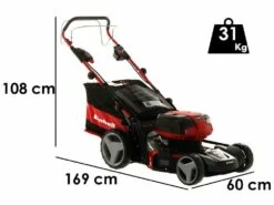 Tondeuse à Gazon à Batterie Einhell GE-CM 36/47 S HW Li - Tondeuse Autotractée 47 Cm - 4 X 4Ah