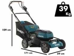 Tondeuse à Gazon à Batterie Tractée 2X18V-53cm MAKITA DLM532PT4 - 4 Batteries Incluses