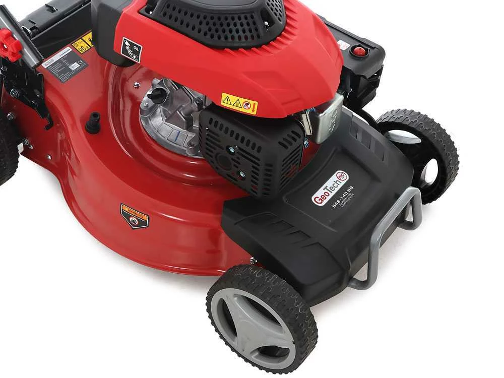 Tondeuse à Gazon Thermique GeoTech Pro S46-140BG - Autotractée 2en1: Ramassage + éjection Arrière – Image 19