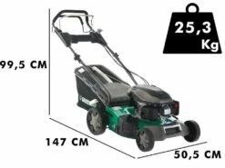 Tondeuse à Gazon Tractée GreenBay GB-LM 46 S - 4 En 1 - Moteur Thermique De 170cm3