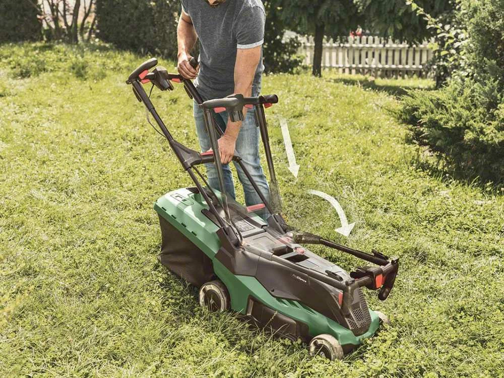 Tondeuse électrique 2 Batteries 2 Ah Au Lithium BOSCH AdvancedRotak 36-660 - Bac De Ramassage – Image 11