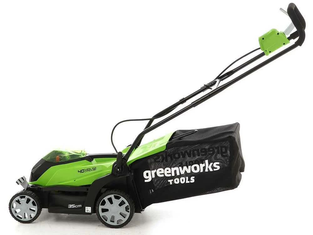 Tondeuse électrique à Batterie Greenworks G40LM35 40V - Cm 35 Tondeuse - SANS BATTERIE ET SANS CHARGEUR – Image 2