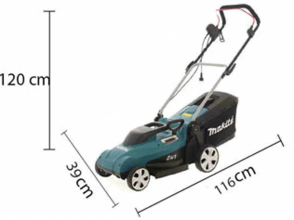 Tondeuse électrique à Gazon 1200W Makita ELM3320 - 2 En1 Bac + éjection Arrière - 33 Cm – Image 12