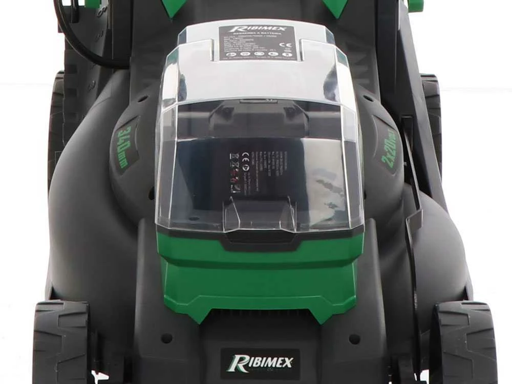 Tondeuse à Poussée à Batterie RIBIMEX PRBAT20-TON33 - Batterie De 20V 4Ah - Largeur De Coupe 34 Cm – Image 19