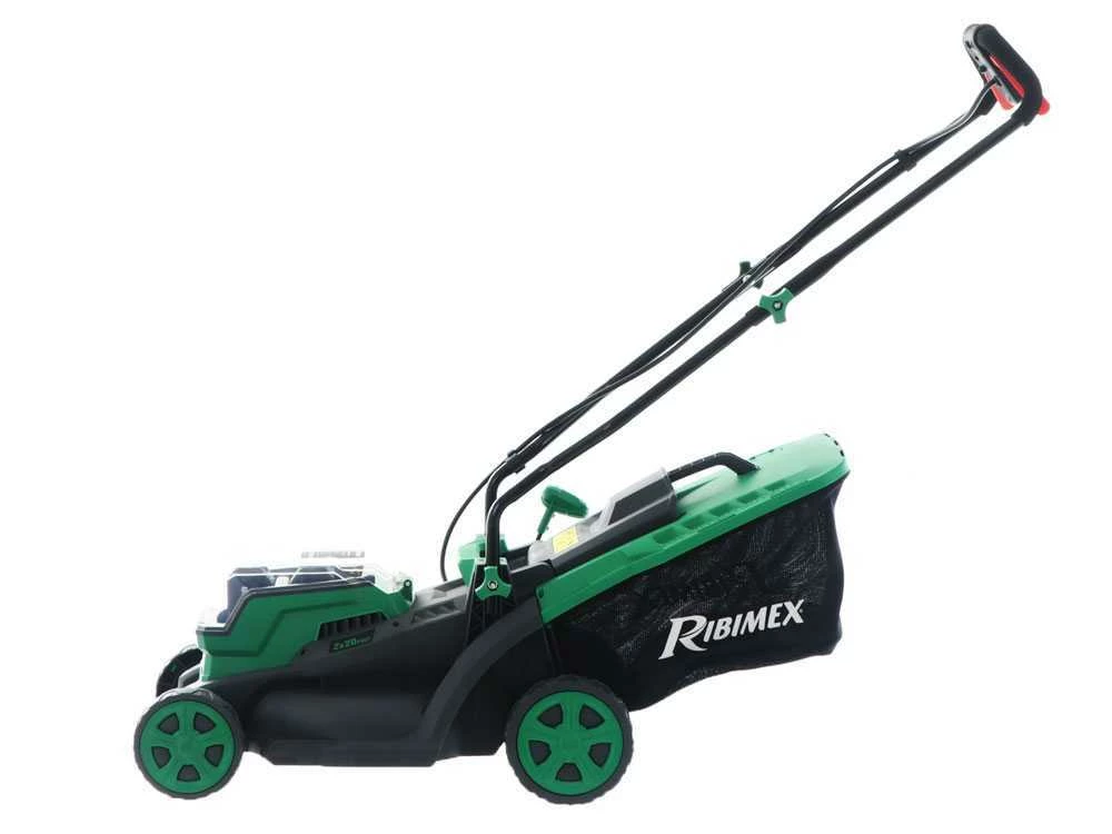 Tondeuse à Poussée à Batterie RIBIMEX PRBAT20-TON33 - Batterie De 20V 4Ah - Largeur De Coupe 34 Cm – Image 6
