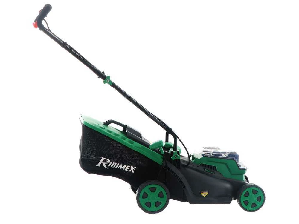 Tondeuse à Poussée à Batterie RIBIMEX PRBAT20-TON33 - Batterie De 20V 4Ah - Largeur De Coupe 34 Cm – Image 11
