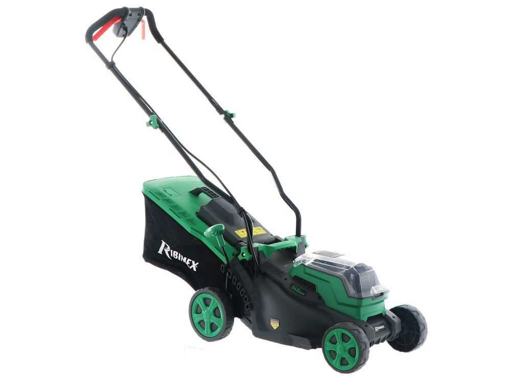 Tondeuse à Poussée à Batterie RIBIMEX PRBAT20-TON33 - Batterie De 20V 4Ah - Largeur De Coupe 34 Cm – Image 15