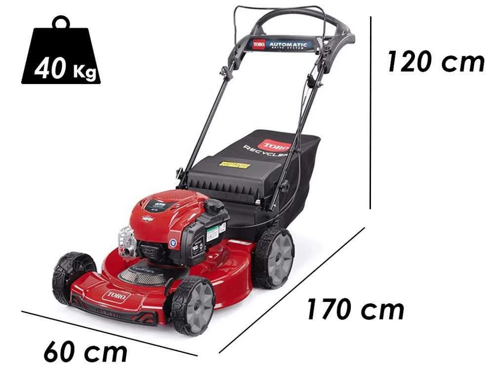 Tondeuse Thermique 4 Temps TORO TO-21772 Recycler B&S675 EXI - Avec Système De Frein D'embrayage De La Lame - Coupe De 55 Cm