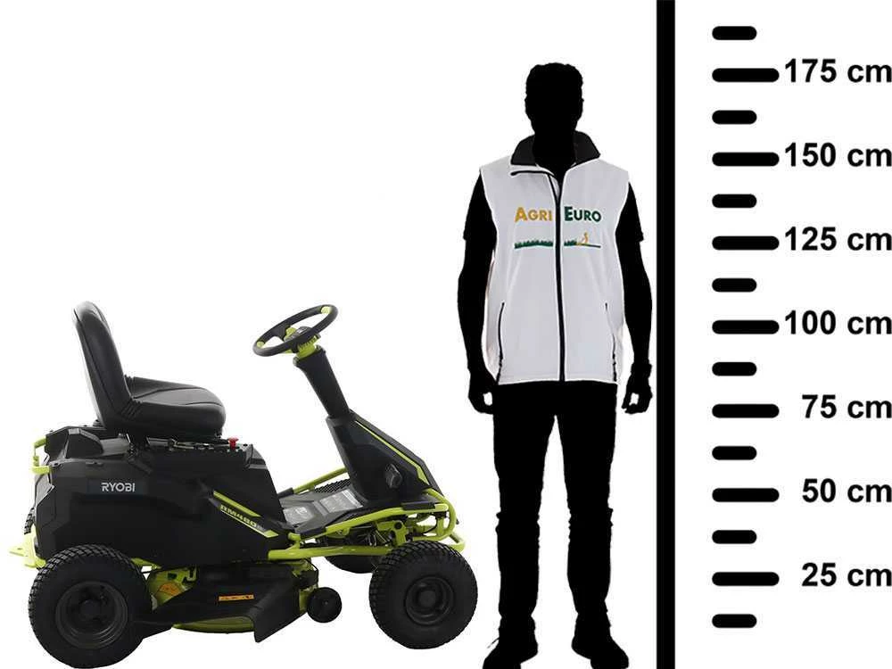 Tracteur Tondeuse à Batterie Ryobi RM480E - Coupe Mulching - Éjection Latérale - 4 X 12V Au Plomb Liquide – Image 2