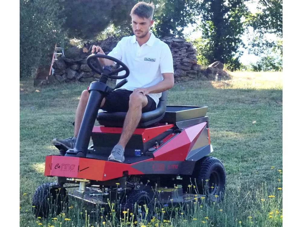 Tracteur Tondeuse électrique CaRINO - Moteur à Batterie 48V/200 Ah - Largeur De Coupe 95 Cm - Roues – Image 17