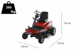 Tracteur Tondeuse électrique CaRINO - Moteur à Batterie 48V/200 Ah - Largeur De Coupe 95 Cm - Roues